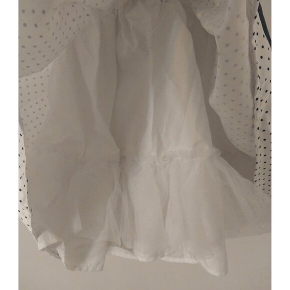 Little Me White Navy Polka Dot Sleeveless Dress Size 18m - Picture 6 of 8